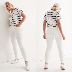 Madewell 9" Mid-Rise White Skinny Jeans 36 NEW